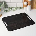 Разделочная доска-поднос "Серая древесина" 36х28 см - Фото 1