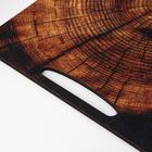 Доска разделочная с ручками Дарим Красиво «Спил», 36×28 см, дерево, коричневая - Фото 2