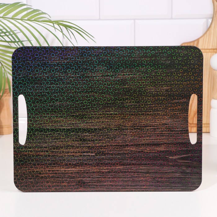 Разделочная доска - поднос Дарим Красиво «Тёмное дерево», 36×28×0.5 см - Фото 1