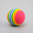 Игрушка "Мячик полосатый" для кошек, 3,5 см, в банке, фасовка по 50 шт., красный - Фото 3