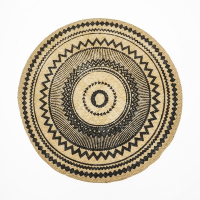 Салфетка сервировочная на стол Доляна «Африка», 38×38 см, чёрная