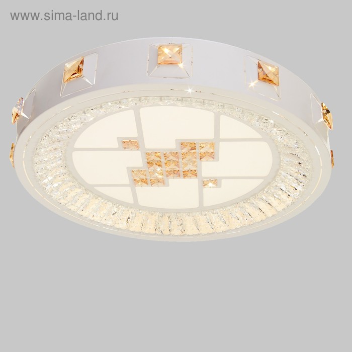 Люстра c ПДУ 661620 LED 90Вт 3 режима 3000-6000К диммер белый 50х50х9 см - Фото 1