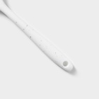 Ложка гарнирная Доляна «Гранит», силикон, 20,5×4,5 см, цвет белый 4702251