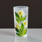 Набор для сока с подносом "Каллы" художественная роспись, 6 стаканов 1250/200 мл, белый мато 4852751