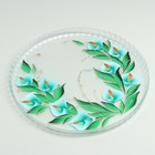 Набор для сока с подносом "Каллы" художественная роспись, 6 стаканов 1250/200 мл, белый мато 4852751