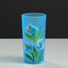Набор для сока с подносом "Каллы" художественная роспись, 6 стаканов 1250/200 мл, синий - фото 4303538