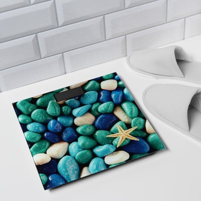 УЦЕНКА Весы напольные LuazON LVE-007, электронные, до 180 кг, «камни»