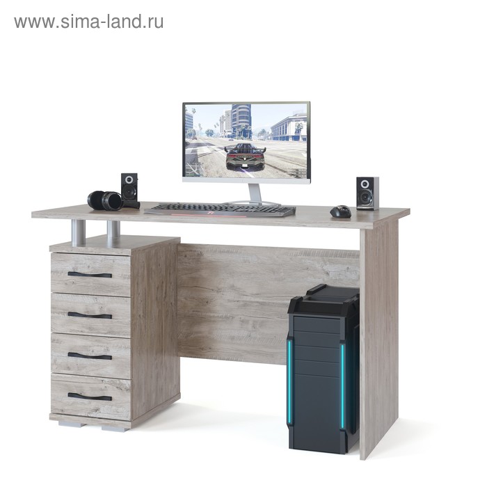 Стол компьютерный «КСТ-106.1», 4 ящика, 1200×600×750 мм, цвет дуб юкон - Фото 1