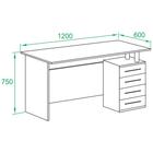 Стол компьютерный «КСТ-106.1», 4 ящика, 1200×600×750 мм, цвет дуб юкон - Фото 3