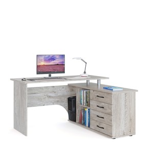 Компьютерный стол «КСТ-109 П», 1400×1270×750 мм, угловой, правый, цвет дуб юкон
