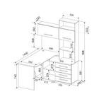 Компьютерный стол «КСТ-14 Л», 1400×1235×1828 мм, угловой, левый, цвет дуб юкон - Фото 2