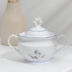 Сервиз чайный Добрушский завод «Гуси», 14 предметов: чашки 6 шт., блюдце 6 шт., чайник, сахарница, фарфор, белый - Фото 7