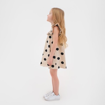 Платье для девочки KAFTAN: Kitten, бежевое, размер 30 (98-104 см)