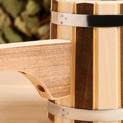 Ковш - черпак для бани и сауны, 300 мл, 50 см, деревянный, с пластиковой вставкой, «Добропаровъ»