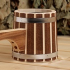 Ковш - черпак для бани и сауны «Добрыня», 500 мл, липа, нержавеющие вставка и обруч, 54 см, «Добропаровъ» - фото 63045447