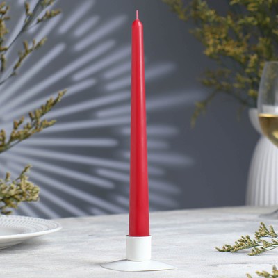 Свеча античная, 2.3×24.5 см, 5 ч, 55 г, малиновая