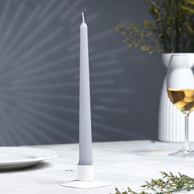 Свеча античная, 2.3×24.5 см, 5 ч, 55 г, серая