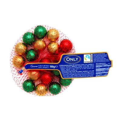 Рождественские шары Only, молочный шоколад, 100 г