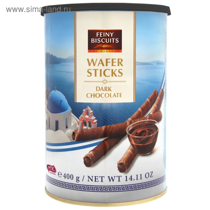 Вафельные трубочки Feiny Biscuits, крем из тёмного шоколада, 400 г - Фото 1