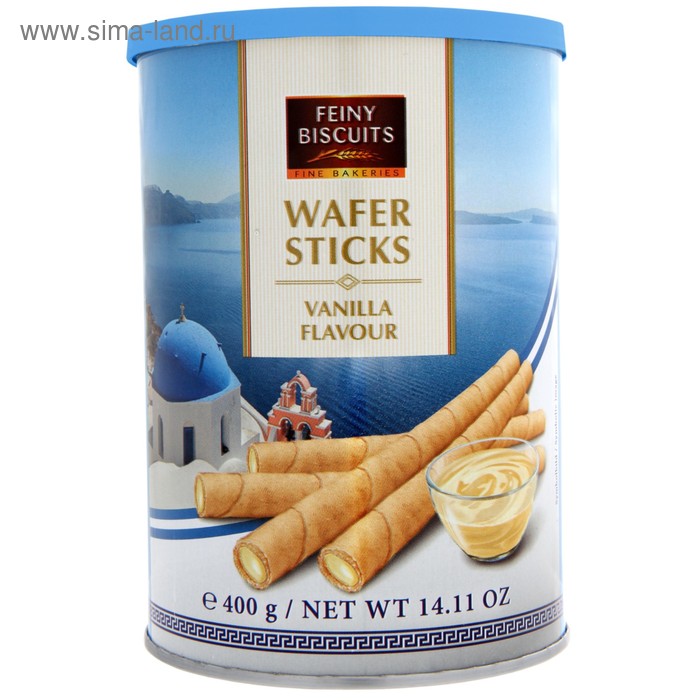 Вафельные трубочки Feiny Biscuits, сливочно-ванильный крем, 400 г - Фото 1