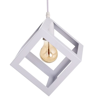 Светильник BayerLux Подвес «Квадрат» 1×40 Вт E27 белый 16×16×116 см