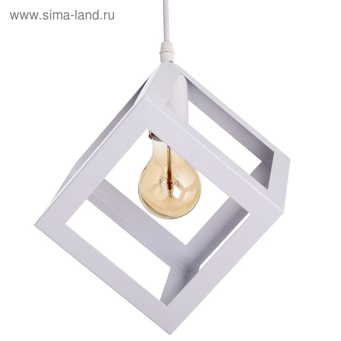 Светильник BayerLux Подвес «Квадрат» 1×40 Вт E27 белый 16×16×116 см