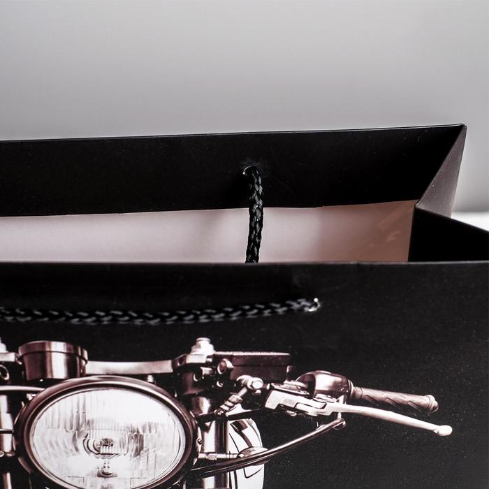 Пакет подарочный ламинированный горизонтальный, упаковка, «Лучшему во всем мужчине», M 30 х 26 х 9 см - фото 1918947357
