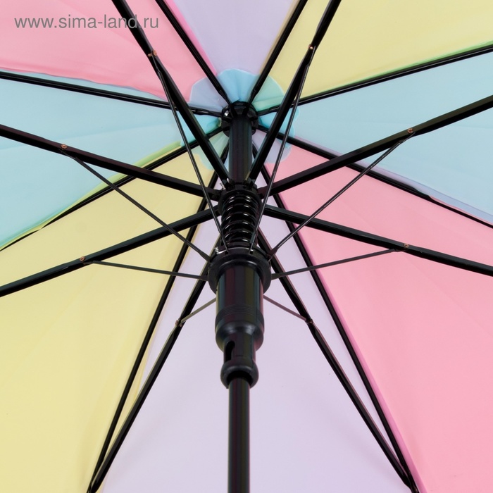 Зонт - трость полуавтоматический «Радуга», 8 спиц, R = 46 см, цвет МИКС - фото 1907091734