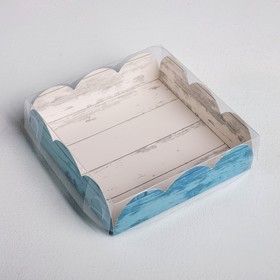 Коробка для кондитерских изделий с PVC-крышкой «Вкусно», 10,5 × 10,5 × 3 см