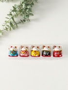 Набор фигурок керамика «Манэки-нэко с рисунком, на коврике», 5 шт., 4×4×3.5 см - Фото 6