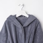 Халат махровый детский Этель Little king, размер 30 (98-104 см), серый - Фото 4