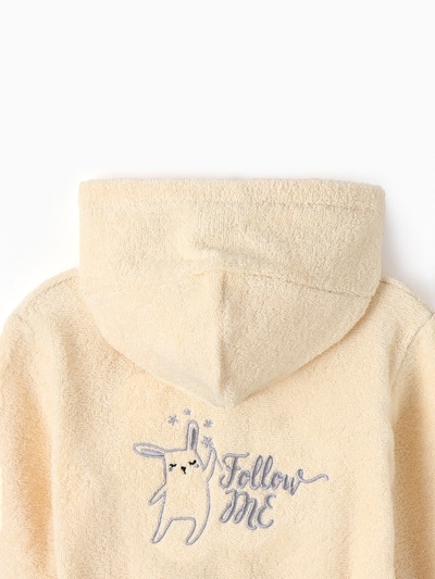 Халат махровый детский "Follow me" р-р 30 (98-104 см), бежевый