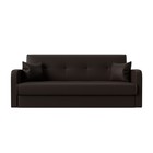 Прямой диван «Надежда», механизм книжка, экокожа, цвет коричневый 4915475