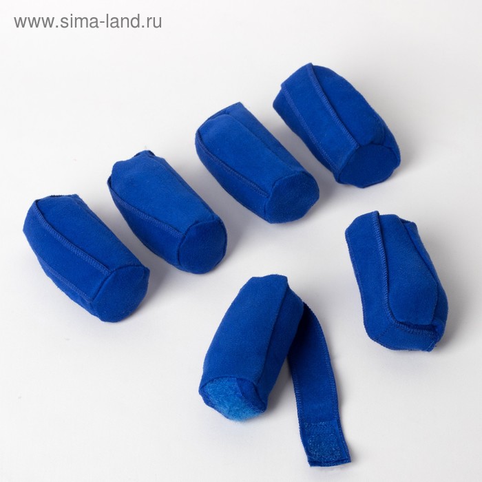 Бигуди ночные «Локон», d = 4 см, 7,5 см, 6 шт, в косметичке, цвет синий - Фото 1