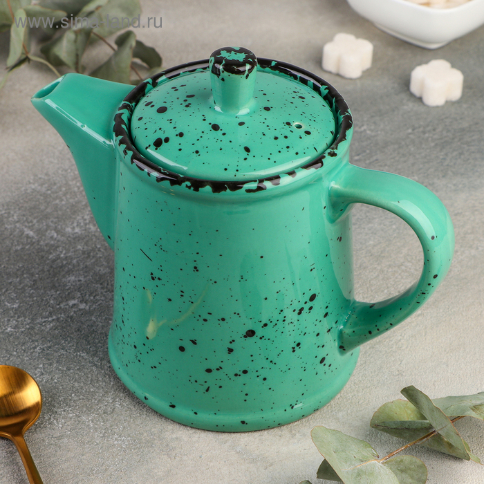 Чайник Smeraldo, 500 мл, h=14,5 см, цвет бирюзовый - Фото 1