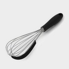 Венчик для взбивания со скребком Доляна, 31×8 см, нержавеющая сталь, МИКС - Фото 4