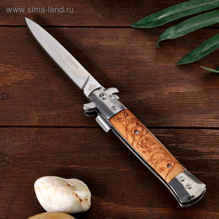 Нож складной "Сумрак" сталь - 65х13, рукоять - дерево, 23 см - Фото 1