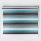 Штора рулонная «День-ночь. Волна», 90×180 см (с учётом креплений 3,5 см), цвет бирюзовый - Фото 3