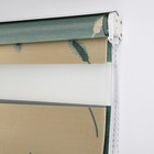 Штора рулонная «День-ночь. Колосок», 60×180 см (с учётом креплений 3,5 см), цвет бирюзовый - фото 3852512