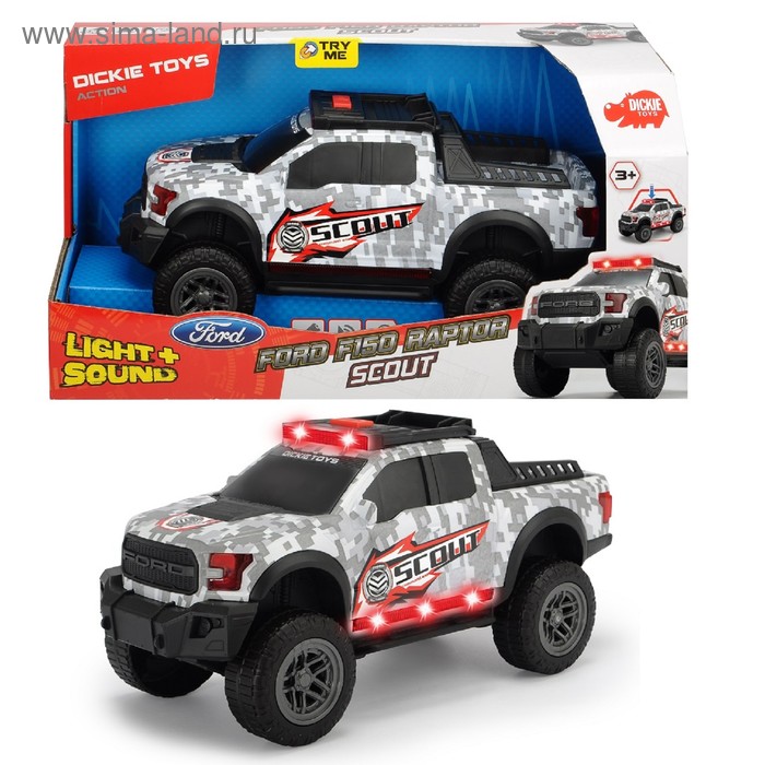 Машинка Scout Ford F150 Raptor, 33 см, световые и звуковые эффекты