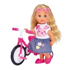 Кукла «Еви» 12 см, на трёхколесном велосипеде - Фото 1