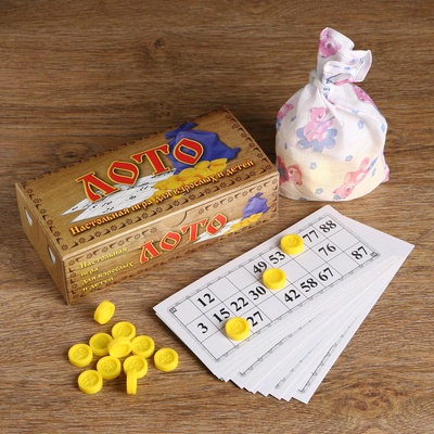 Русское лото «Любимое», 24 карточки, 90 фишек, МИКС