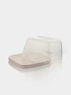 Тортовница с крышкой Альтернатива, 28.5×28.5×17.5 см, пластик, бежевая - Фото 4