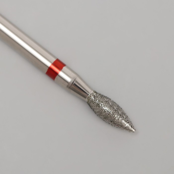 Фреза алмазная для маникюра «Пламя», мелкая зернистость, 2,3 × 5 мм, в пластиковом футляре - фото 1898295143