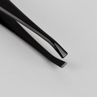 Пинцет прямой, узкий, 8,5 см, цвет чёрный - Фото 2