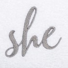 Набор полотенец "She & He" 35х50 см-2 шт, 100% хлопок, 350 г/м2 - Фото 3