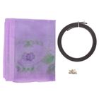 Сетка антимоскитная на магнитной ленте 80x210 см "Цветы", цвет сиреневый - Фото 3