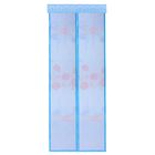 Сетка антимоскитная на магнитной ленте 80x210 см "Цветы", цвет голубой - Фото 2