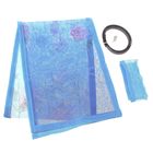 Сетка антимоскитная на магнитной ленте 80x210 см "Цветы", цвет голубой - Фото 3