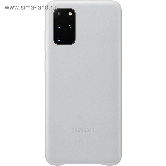 Чехол клип-кейс для Samsung Galaxy S20+ Leather Cover (EF-VG985LSEGRU), серебристый - Фото 1